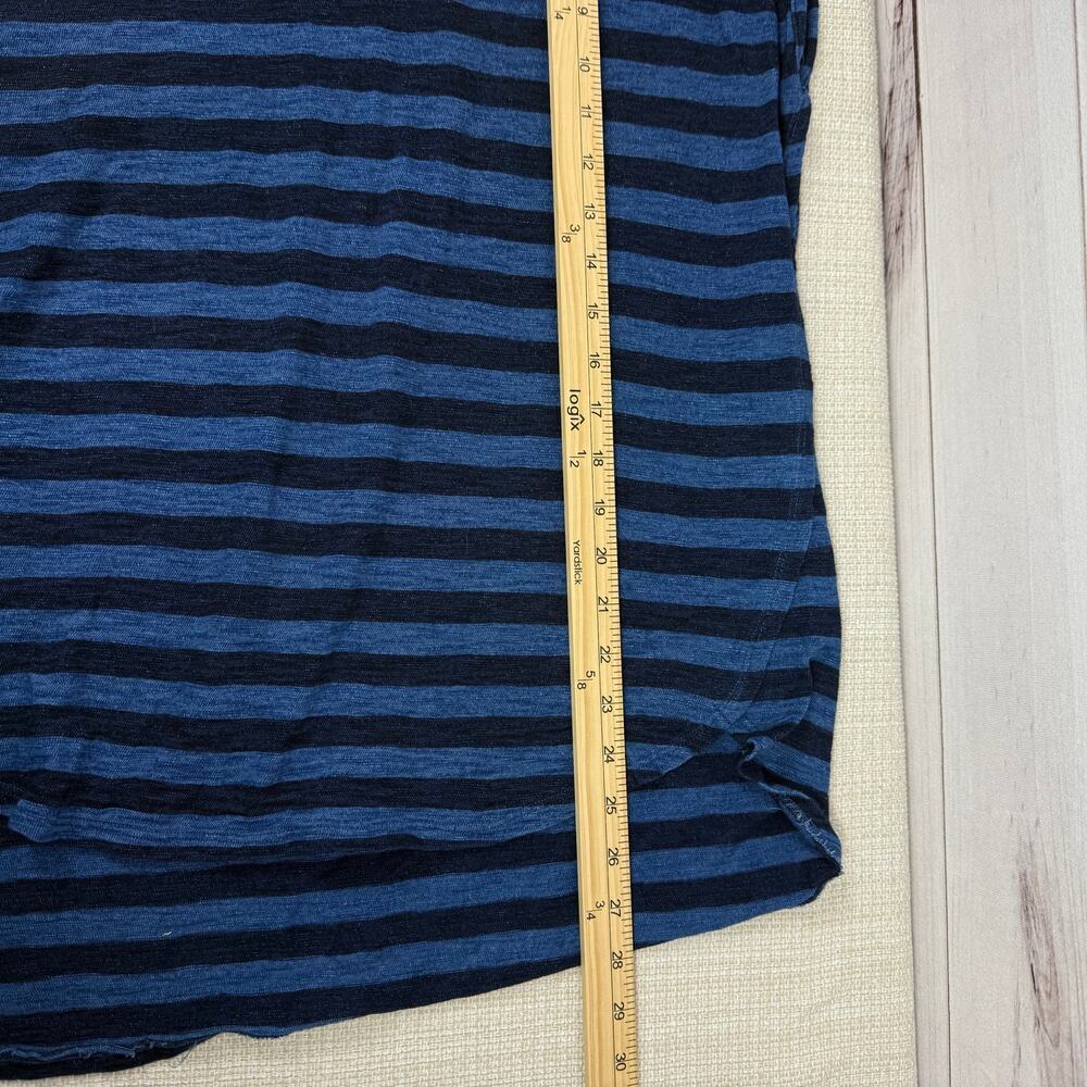 Jane and Delancey Navy and Medium Blue Striped Short Sleeve Tee - Picture 6 of 6